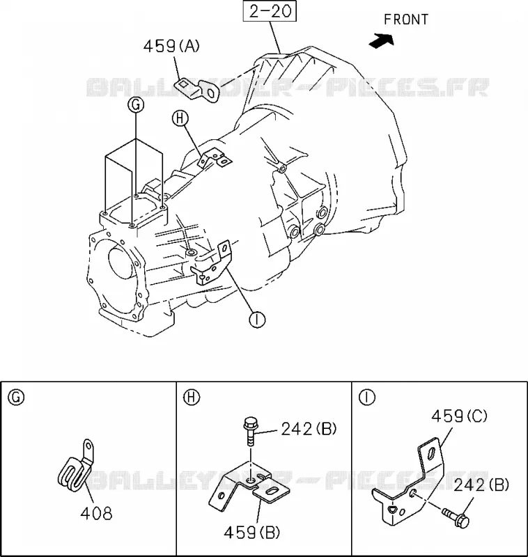 8-15 - Pièces de fixation - Faisceau des câbles<br />[815A]FIXING;BRACKET(NO.3) Isuzu PICK UP 2012 DMAX CREW CAB 4X4 LONG 2.5L 4JA1-T (LP0)