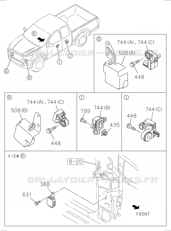 8-26 - Commande électrique et autres pièces<br />[826A]NO.2 Isuzu PICK UP 2012 DMAX CREW CAB 4X4 LONG 2.5L 4JA1-T (LP0)
