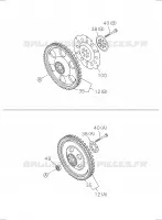 [015A]FLYWHEEL pour Isuzu DMAX CREW CAB 4X4 LONG