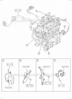 [060A]ENG HARNESS BRACKET pour Isuzu DMAX CREW CAB 4X4 LONG