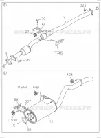 [150A]EXHAUST PIPE AND SILENCER pour Isuzu DMAX CREW CAB 4X4 LONG