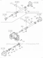 [401A]PROPELLER SHAFT ASM AND FIXING pour Isuzu DMAX CREW CAB 4X4 LONG