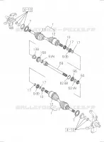 [412A]DRIVE SHAFT pour Isuzu DMAX CREW CAB 4X4 LONG