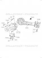 [412A]FRONT AXLE NO.2 pour Isuzu DMAX CREW CAB 4X4 LONG