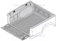 BED liner over rail crew pour Isuzu DMAX CREW CAB 4X4 LONG