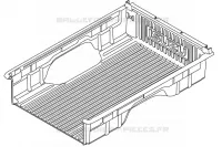BED liner over rail regular pour Isuzu DMAX CREW CAB 4X4 LONG