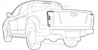 Protection de feu combiné arrière pour Isuzu DMAX CREW CAB 4X4 LONG