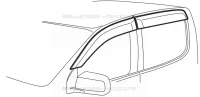 Visière de porte pour Isuzu DMAX CREW CAB 4X4 LONG