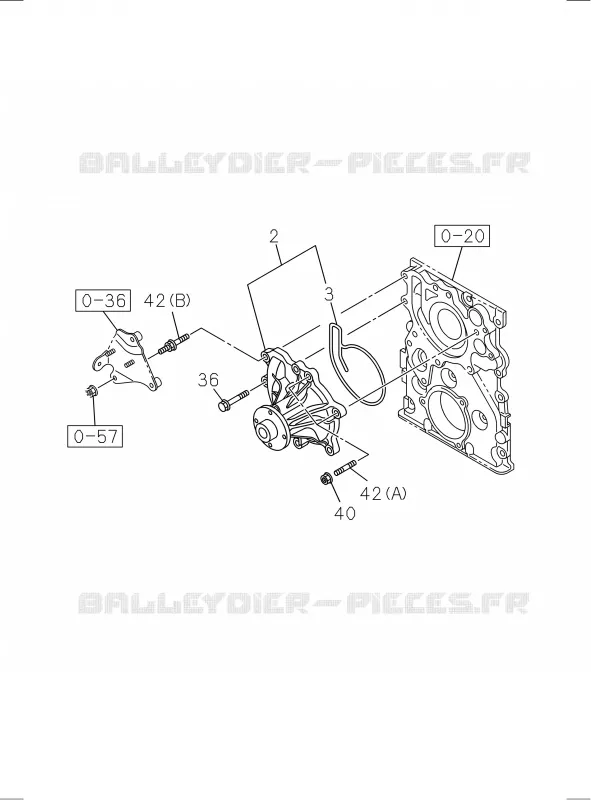0-30 - Pompe à eau et résistance à la corrosion<br />[030A] Isuzu PICK UP 2017 DMAX CREW CAB 4X4 LONG 1.9L DDI 120kW (163cv) RZ4E-TCX HI-POWER (LNC)