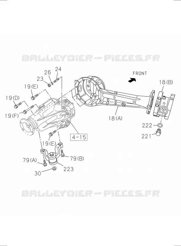 4-12 - Arbre de transmission AVANT<br />[412A]FRONT AXLE NO.2 Isuzu PICK UP 2017 DMAX CREW CAB 4X4 LONG 1.9L DDI 120kW (163cv) RZ4E-TCX HI-POWER (LNC)