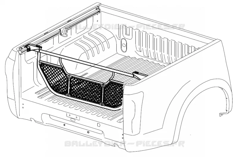 CARGO divider<br />CARGO divider Isuzu PICK UP 2017 DMAX CREW CAB 4X4 LONG 1.9L DDI 120kW (163cv) RZ4E-TCX HI-POWER (LNC)