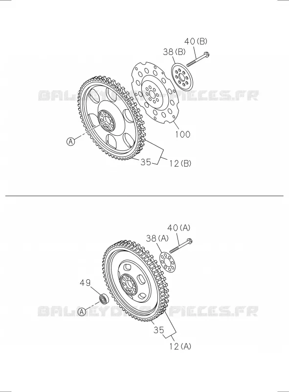 0-15 - Vilebrequin, piston et volant moteur<br />[015A]FLYWHEEL; RZ4E Isuzu PICK UP 2017 DMAX SPACE CAB 4X2 LONG 1.9L DDI 120kW (163cv) RZ4E-TCX HI-POWER (LNC)