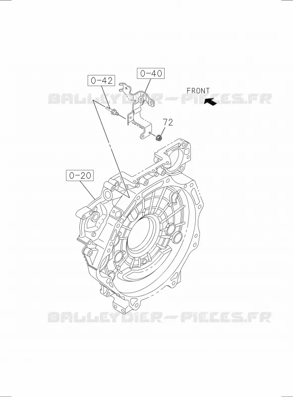 0-41 - Filtre à carburant et support<br />[041A]RZ4E-TCX Isuzu PICK UP 2017 DMAX SPACE CAB 4X2 LONG 1.9L DDI 120kW (163cv) RZ4E-TCX HI-POWER (LNC)