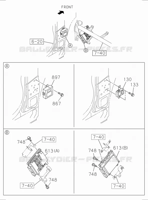 0-60 - Pièces de commande électrique moteur<br />[060A]CONTROL UNIT AND RELAY Isuzu PICK UP 2017 DMAX SPACE CAB 4X2 LONG 1.9L DDI 120kW (163cv) RZ4E-TCX HI-POWER (LNC)