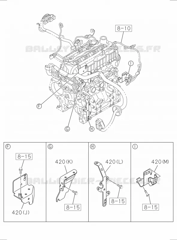 0-60 - Pièces de commande électrique moteur<br />[060A]ENG HARNESS BRACKET; RZ4E-TCX Isuzu PICK UP 2017 DMAX SPACE CAB 4X2 LONG 1.9L DDI 120kW (163cv) RZ4E-TCX HI-POWER (LNC)