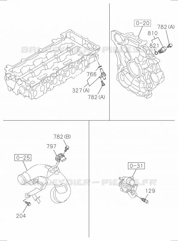 0-60 - Pièces de commande électrique moteur<br />[060A]SENSOR; RZ4E Isuzu PICK UP 2017 DMAX SPACE CAB 4X2 LONG 1.9L DDI 120kW (163cv) RZ4E-TCX HI-POWER (LNC)