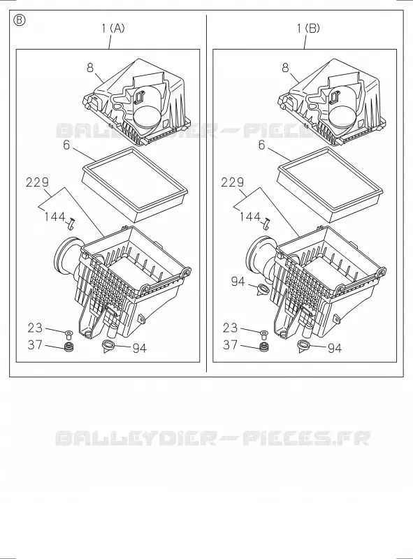 1-30 - Filtre à air<br />[130A]RZ4E; COMPONENT Isuzu PICK UP 2017 DMAX SPACE CAB 4X2 LONG 1.9L DDI 120kW (163cv) RZ4E-TCX HI-POWER (LNC)