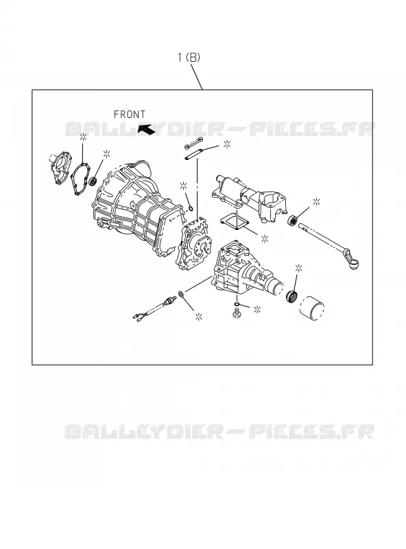2-10 - Kit de réparation - Révision de boîte de vitesse transmission M/T<br />[210A]M/T MUA; 4X2 Isuzu PICK UP 2017 DMAX SPACE CAB 4X2 LONG 1.9L DDI 120kW (163cv) RZ4E-TCX HI-POWER (LNC)