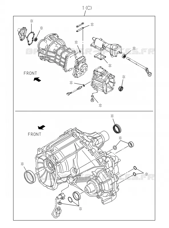 2-10 - Kit de réparation - Révision de boîte de vitesse transmission M/T<br />[210A]M/T MUA; 4X4 Isuzu PICK UP 2017 DMAX SPACE CAB 4X2 LONG 1.9L DDI 120kW (163cv) RZ4E-TCX HI-POWER (LNC)