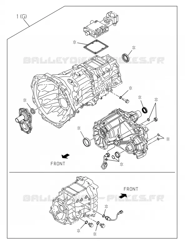 2-10 - Kit de réparation - Révision de boîte de vitesse transmission M/T<br />[210A]M/T MVL; 4X4 Isuzu PICK UP 2017 DMAX SPACE CAB 4X4 LONG 3.0L 4JJ1-TCX (LS0)