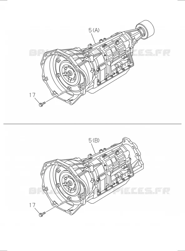 2-40 - Ensemble boîte de vitesses automatique et kit de réparation A/T<br />[240B]A/T 5 SPEED Isuzu PICK UP 2017 DMAX SPACE CAB 4X2 LONG 1.9L DDI 120kW (163cv) RZ4E-TCX HI-POWER (LNC)