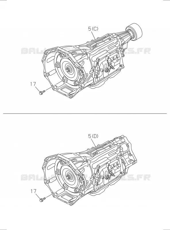 2-40 - Ensemble boîte de vitesses automatique et kit de réparation A/T<br />[240B]A/T 6 SPEED Isuzu PICK UP 2017 DMAX SPACE CAB 4X2 LONG 1.9L DDI 120kW (163cv) RZ4E-TCX HI-POWER (LNC)