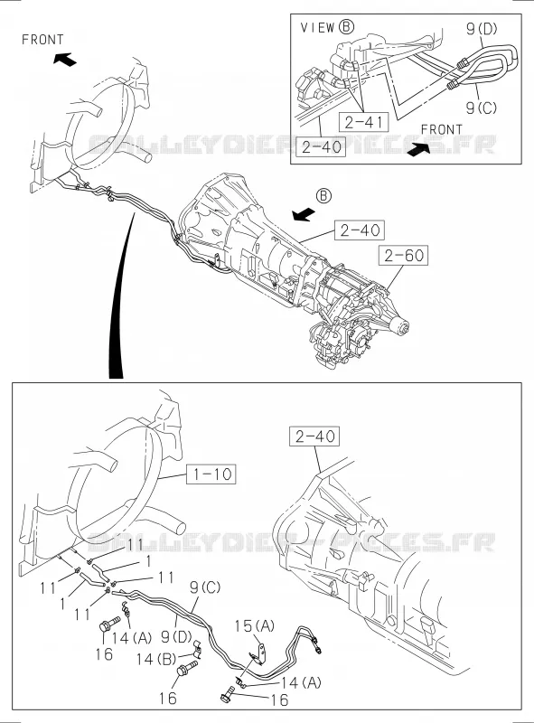 2-53 - SYSTEME DE Radiateur D'HUILE BOITE DE VITESSES A/T<br />[253B]A/T 5 SPEED; 4X4 Isuzu PICK UP 2017 DMAX SPACE CAB 4X2 LONG 1.9L DDI 120kW (163cv) RZ4E-TCX HI-POWER (LNC)