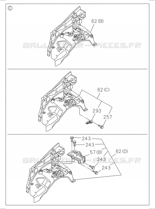 6-05 - Panneau avant<br />[605A]COMPONENT NO.2 Isuzu PICK UP 2017 DMAX SPACE CAB 4X4 LONG 3.0L 4JJ1-TCX (LS0)