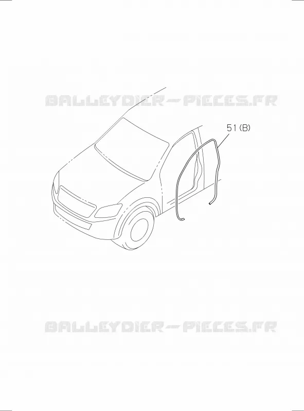6-35 - Garniture de porte avant<br />[635A]WEATHERSTRIP Isuzu PICK UP 2017 DMAX SPACE CAB 4X2 LONG 1.9L DDI 120kW (163cv) RZ4E-TCX HI-POWER (LNC)