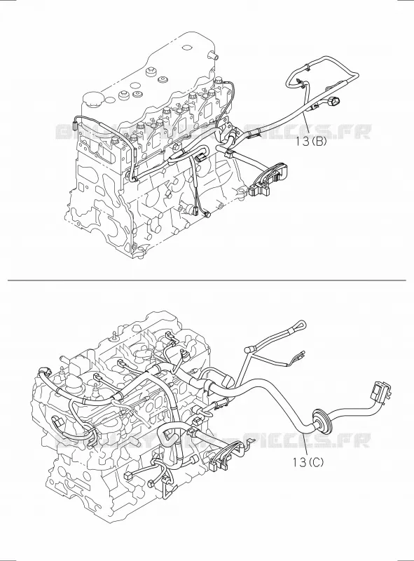 8-10 - Faisceau et fusible<br />[810A]HARNESS NO.5 Isuzu PICK UP 2017 DMAX SPACE CAB 4X2 LONG 1.9L DDI 120kW (163cv) RZ4E-TCX HI-POWER (LNC)