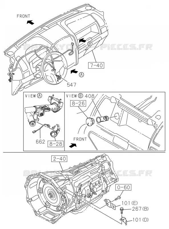 8-10 - Faisceau et fusible<br />[810A]HARNESS NO.6 Isuzu PICK UP 2017 DMAX SPACE CAB 4X2 LONG 1.9L DDI 120kW (163cv) RZ4E-TCX HI-POWER (LNC)