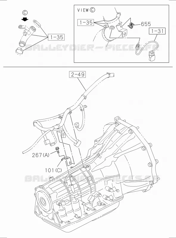 8-10 - Faisceau et fusible<br />[810A]HARNESS NO.7 Isuzu PICK UP 2017 DMAX SPACE CAB 4X2 LONG 1.9L DDI 120kW (163cv) RZ4E-TCX HI-POWER (LNC)