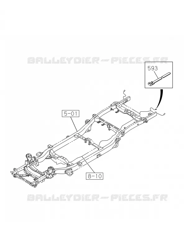 8-15 - Pièces de fixation - Faisceau des câbles<br />[815A]HARNESS NO.2 Isuzu PICK UP 2017 DMAX SPACE CAB 4X4 LONG 3.0L 4JJ1-TCX (LS0)