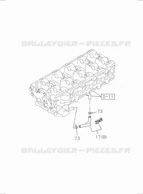 8-45 - Tuyauterie de chauffage<br />[845A]4JK1-TCX,4JJ1-TCX NO.2 Isuzu PICK UP 2017 DMAX SPACE CAB 4X2 LONG 1.9L DDI 120kW (163cv) RZ4E-TCX HI-POWER (LNC)