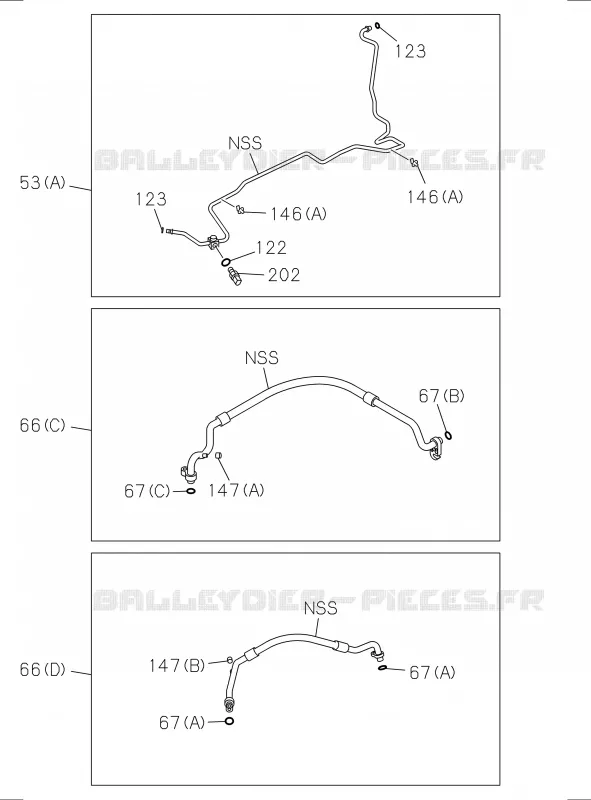 8-52 - Tuyauterie - Climatisation<br />[852A]COMPONENT; 4JA1 Isuzu PICK UP 2017 DMAX SPACE CAB 4X2 LONG 1.9L DDI 120kW (163cv) RZ4E-TCX HI-POWER (LNC)