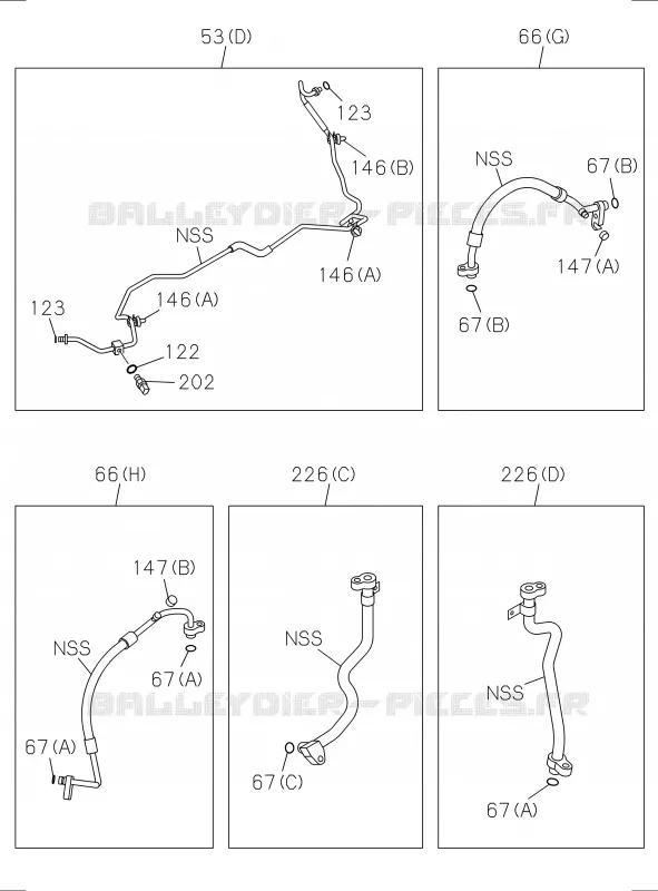 8-52 - Tuyauterie - Climatisation<br />[852A]COMPONENT; RZ4E-TCX Isuzu PICK UP 2017 DMAX SPACE CAB 4X4 LONG 3.0L 4JJ1-TCX (LS0)