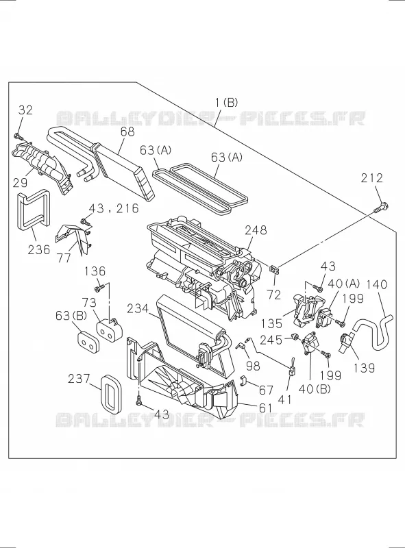 8-60 - Boîtier de chauffage; avant<br />[860A]NO.2 Isuzu PICK UP 2017 DMAX SPACE CAB 4X4 LONG 3.0L 4JJ1-TCX (LS0)