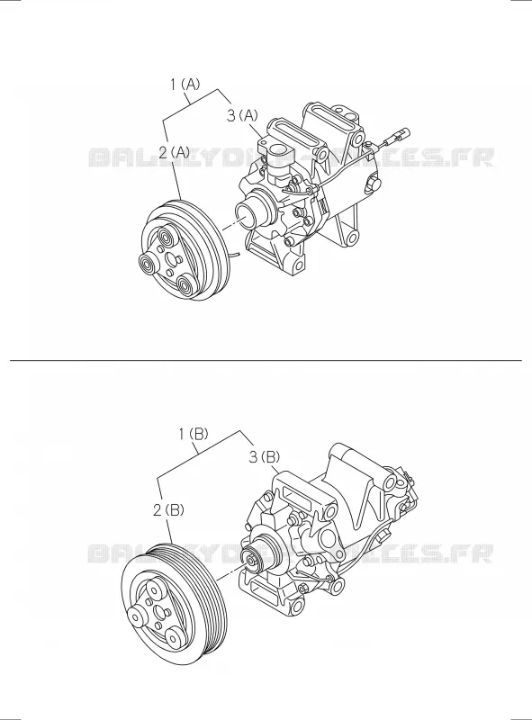 8-71 - Compresseur - Climatisation<br />[871A] Isuzu PICK UP 2017 DMAX SPACE CAB 4X4 LONG 3.0L 4JJ1-TCX (LS0)