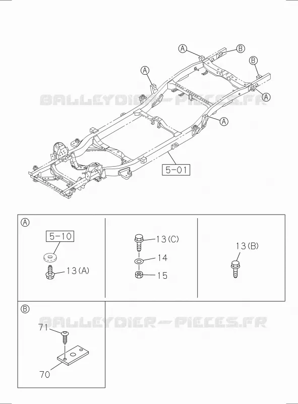 9-30 - Ensemble carrosserie arrière et support<br />[930A]MOUNTING Isuzu PICK UP 2017 DMAX SPACE CAB 4X2 LONG 1.9L DDI 120kW (163cv) RZ4E-TCX HI-POWER (LNC)