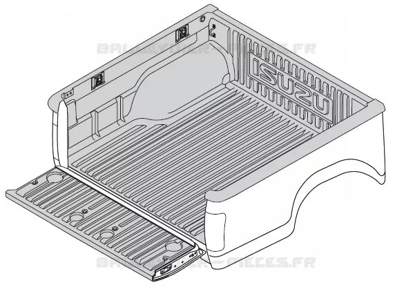 BED liner over rail crew<br />BED liner over rail crew Isuzu PICK UP 2017 DMAX SPACE CAB 4X2 LONG 1.9L 110kW (150cv) RZ4E-TC (RDZ)