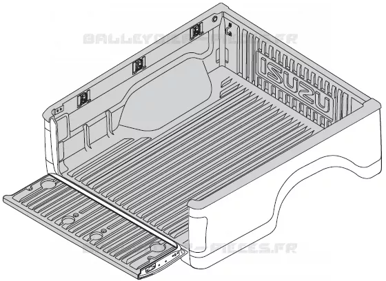BED liner over rail extend<br />BED liner over rail extend Isuzu PICK UP 2017 DMAX SPACE CAB 4X2 LONG 1.9L 110kW (150cv) RZ4E-TC (RDZ)