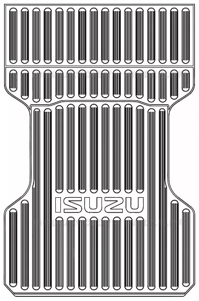 BED rubber mat<br />BED rubber mat Isuzu PICK UP 2017 DMAX SPACE CAB 4X2 LONG 1.9L DDI 120kW (163cv) RZ4E-TCX HI-POWER (LNC)