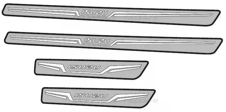 Plaque de seuil<br />Plaque de seuil Isuzu PICK UP 2017 DMAX SPACE CAB 4X4 LONG 3.0L 4JJ1-TCX (LS0)