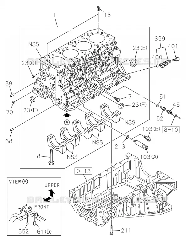0-12 - Bloc moteur<br />[012A]4JK1,4JJ1 NO.1 Isuzu PICK UP 2019 DMAX CREW CAB 4X4 LONG 3.0L 4JJ1-TCX (LS0)