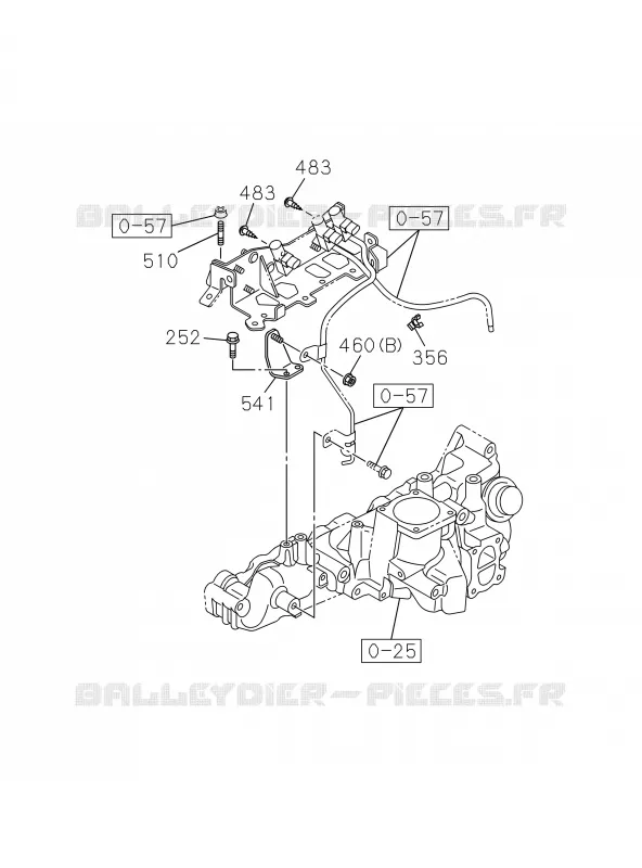 0-36 - SYSTEME Turbocompresseur<br />[036A]4JK1-TCY NO.4 Isuzu PICK UP 2019 DMAX CREW CAB 4X4 LONG 2.5L 100kW (136cv) 4JK1-TCX (LR0)