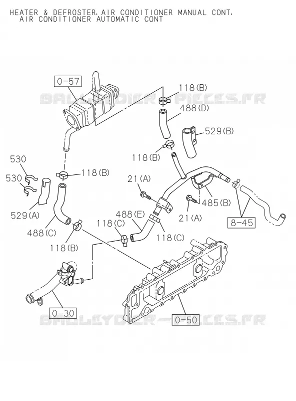 0-36 - SYSTEME Turbocompresseur<br />[036A]PIPEING; 4JK1-TCX,4JJ1 EXC.EURO5 NO.2 Isuzu PICK UP 2019 DMAX CREW CAB 4X4 LONG 3.0L 4JJ1-TCX (LS0)