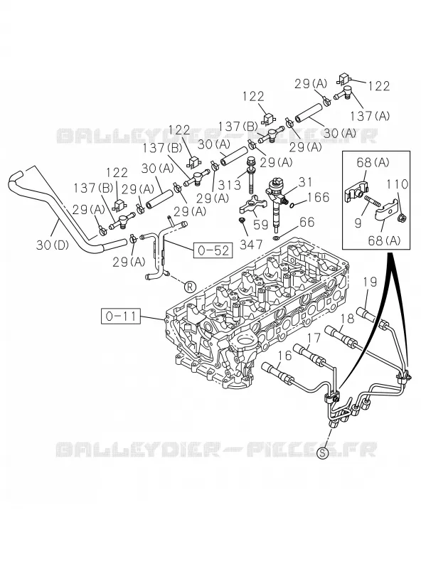 0-40 - Système injection carburant<br />[040A]4JK1-TCX,4JJ1 EXC.EURO5 NO.1 Isuzu PICK UP 2019 DMAX CREW CAB 4X4 LONG 3.0L 4JJ1-TCX (LS0)