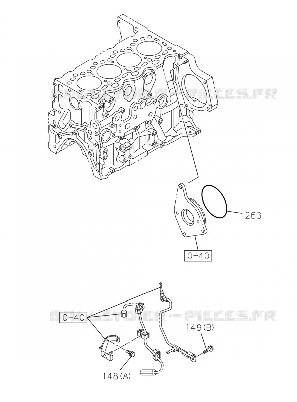 0-42 - Pompe à carburant et tuyau<br />[042A]RZ4E-TC Isuzu PICK UP 2019 DMAX CREW CAB 4X4 LONG 3.0L 4JJ1-TCX (LS0)