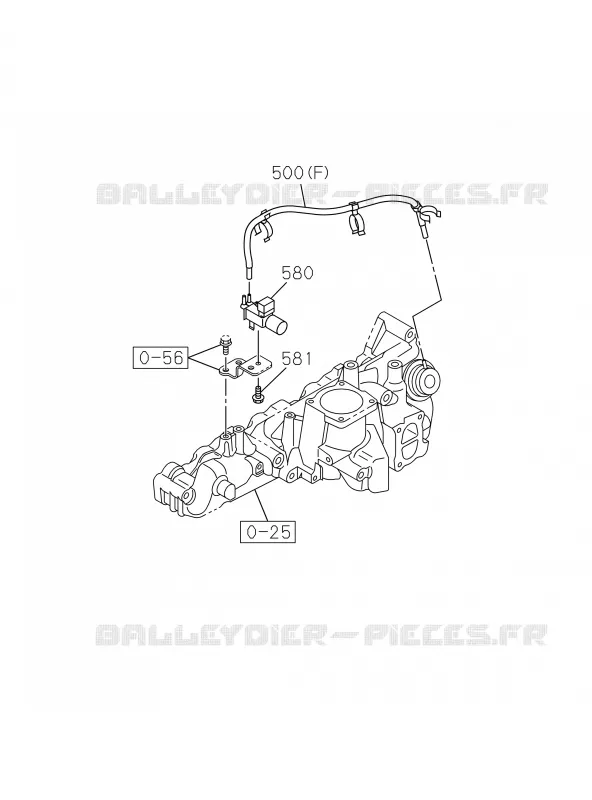 0-52 - Tuyauterie d’huile et de circuit à vide - Moteur<br />[052A]VACUUM HOSE; 4JJ1 EURO5 Isuzu PICK UP 2019 DMAX CREW CAB 4X4 LONG 3.0L 4JJ1-TCX (LS0)