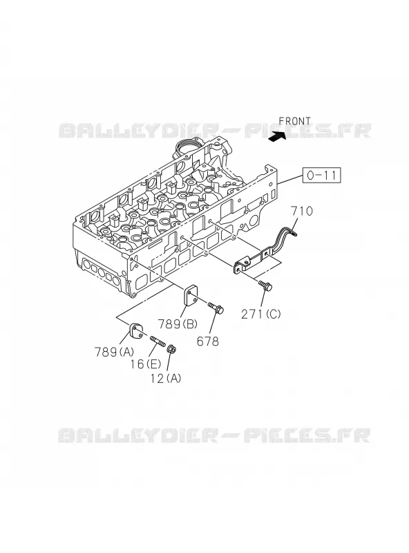 0-57 - Tuyauterie émissions<br />[057A]BRACKET Isuzu PICK UP 2019 DMAX CREW CAB 4X4 LONG 3.0L 4JJ1-TCX (LS0)